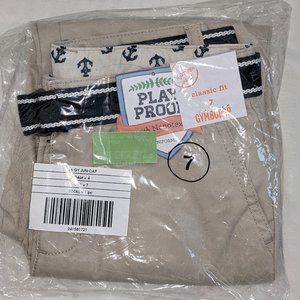 Gymboree Boys' School Uniform Flat Front Twill Pant Size 7 NEW!